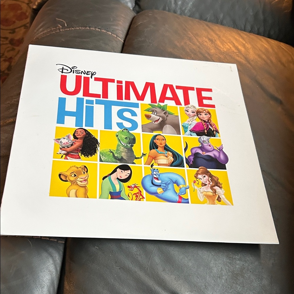 Disney Ultimate Hits Vinyl Record - White Cover with Colorful Character Grid